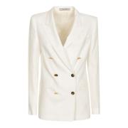 Wit bovenkleding met pieklapels Tagliatore , White , Dames