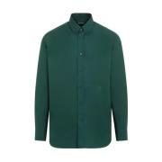 Groen Katoenen Overhemd Burberry , Green , Heren
