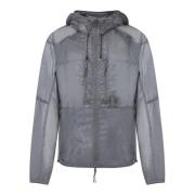 Grijze Blazer Windjack Rits Hooded Jas ROA , Gray , Heren