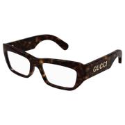 Stylish Eyewear Frames in Dark Havana Gucci , Brown , Unisex