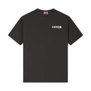 Katoenen Logo Patch T-shirt Kenzo , Black , Heren
