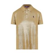 Gouden Polo Shirt Klassieke Stijl Ralph Lauren , Yellow , Dames