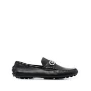 Gancini-detail driver schoenen Salvatore Ferragamo , Black , Heren