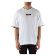 Relaxed Fit Katoenen T-shirt met Contrast Inserts Versace Jeans Coutur...