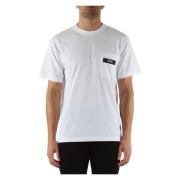 Regular Fit Katoenen T-shirt met Voorzak Versace Jeans Couture , White...