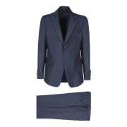 Blauw Mohair Wol Smoking Pak Lardini , Blue , Heren