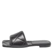 Pre-owned Leather sandals Bottega Veneta Vintage , Black , Dames