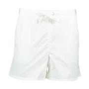 Nylon Trekkoord Shorts Effen Kleuren Moncler , White , Dames