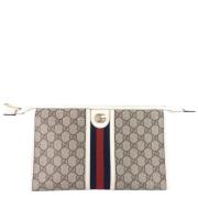 Pre-owned Canvas clutches Gucci Vintage , Beige , Dames