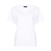 Wit Katoenen T-shirt met Logo Mugler , White , Dames