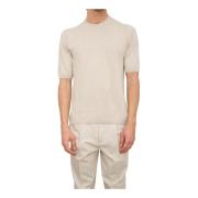 Beige Crewneck Sweater Paolo Pecora , Beige , Heren