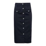 Geknoopte Longuette Rok Liu Jo , Blue , Dames