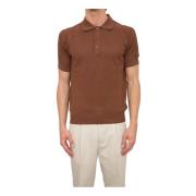 Bruine Polo Shirt Paolo Pecora , Brown , Heren