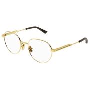 Gold Eyewear Frames Sunglasses Bottega Veneta , Yellow , Unisex