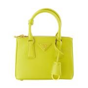 Gele Saffiano Galleria Tas Prada , Green , Dames