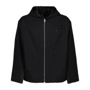 Gabardine Hooded Jack Prada , Black , Heren