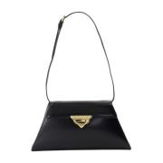 Leren handtas met verstelbare band Prada , Black , Dames