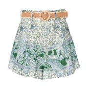 Paisley Linnen Shorts Zimmermann , Multicolor , Dames