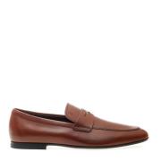 Bruin Leren Loafer Schoenen Tod's , Brown , Heren