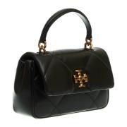 Diamantgestikte leren handtas Tory Burch , Black , Dames