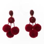 Pre-owned Fabric earrings Oscar De La Renta Pre-owned , Red , Dames