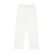 Mom Fit Denim Jeans Moncler , White , Dames