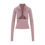 Dusty Pink Geometric Neckline T-shirt Rick Owens , Pink , Dames