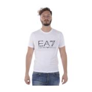 Casual Sweatshirt voor Mannen Emporio Armani EA7 , White , Heren