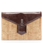 Pre-owned Leather clutches Yves Saint Laurent Vintage , Brown , Dames