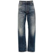 Vintage Zwarte Straight Jeans Haikure , Gray , Heren