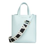 Museo mini tas in lichtblauw leer Marni , Blue , Dames