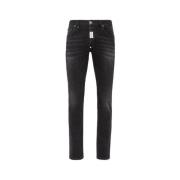 Stijlvolle Denim Jeans voor Mannen Philipp Plein , Black , Heren