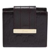 Pre-owned Leather wallets Gucci Vintage , Black , Dames