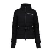 Korte gewatteerde jas met capuchon Moncler , Black , Dames