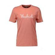 Koraal T-shirt met geborduurd logo Woolrich , Red , Heren