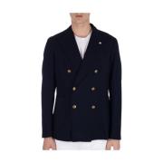 Dubbelrijige blazer met gouden knopen Manuel Ritz , Blue , Heren