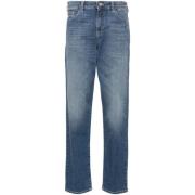 Blauwe Jeans Slim Fit Klassiek Vijf Zakken Emporio Armani , Blue , Dam...