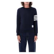 Navy Klassieke Crewneck Gebreide Kleding voor Heren Thom Browne , Blue...