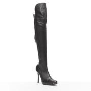 Pre-owned Leather boots Gucci Vintage , Black , Dames