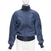 Pre-owned Fabric outerwear Chanel Vintage , Blue , Dames