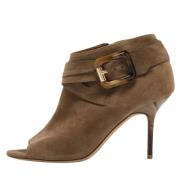 Pre-owned Suede boots Burberry Vintage , Beige , Dames