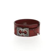 Pre-owned Leather bracelets Hermès Vintage , Red , Dames