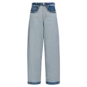 Inside-out denim carrot-fit jeans Marni , Blue , Dames