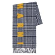 Geruite wollen sjaal met logo Marni , Multicolor , Dames