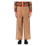 Snap Wide Leg Pants Bode , Beige , Heren