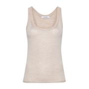 Beige Cashmere Gebreide Top Max Mara , Beige , Dames