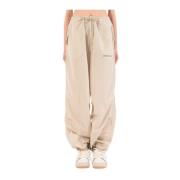 Cargo nylon broek met trekkoord in de taille Hinnominate , Beige , Dam...