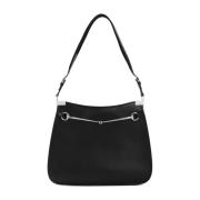 Zwarte Horsebit Schoudertas Gucci , Black , Dames