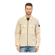 Lichtgewicht Lovel-Zip Beige Jas Hugo Boss , Beige , Heren