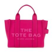 Fuchsia Leren Mini Tote Handtas Marc Jacobs , Pink , Dames